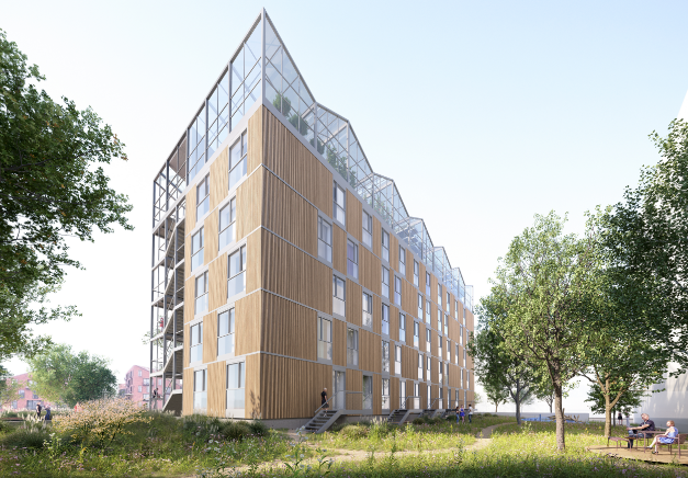 Green Building Überseeinsel Wohngewächshaus